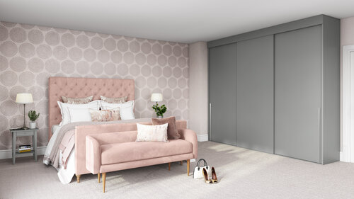 Edge Sliding Wardrobes in bedroom, minimalist sliding doors