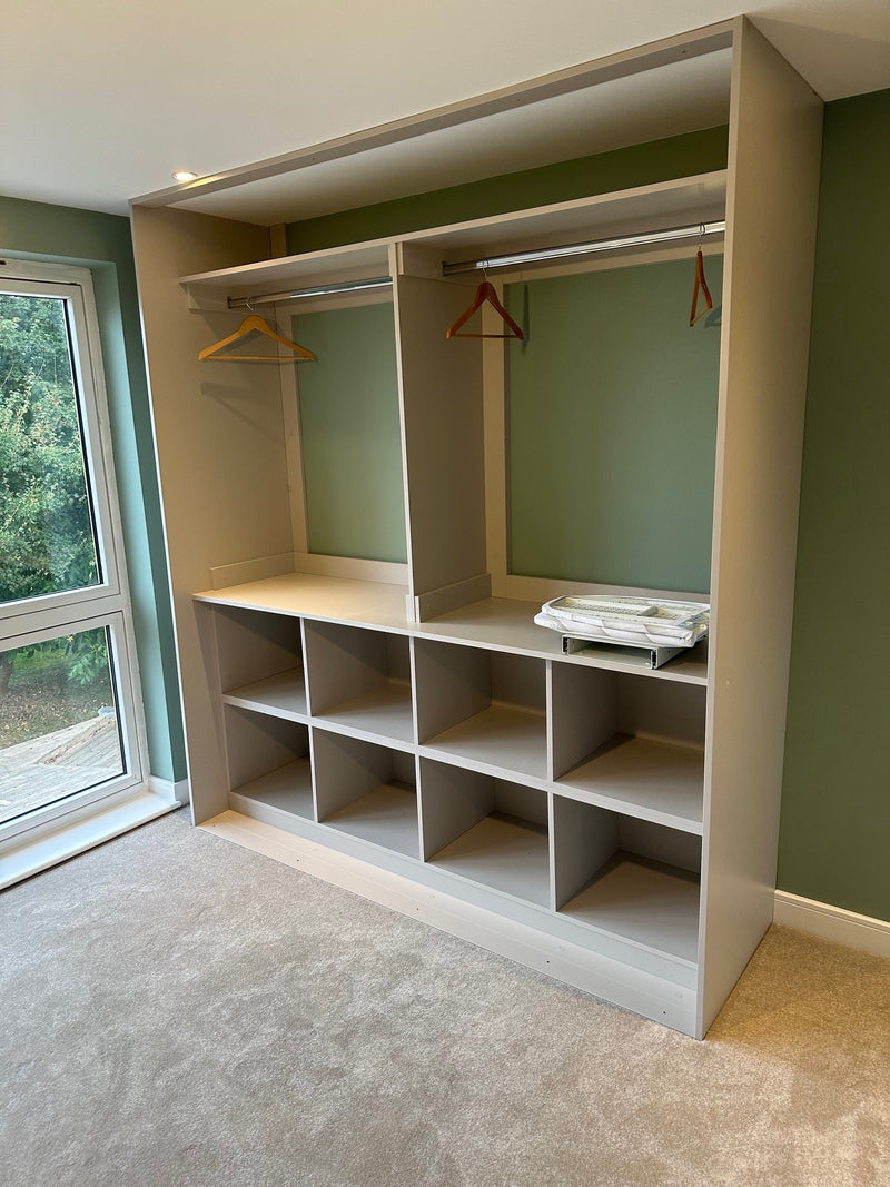 Bespoke wardrobe with storage