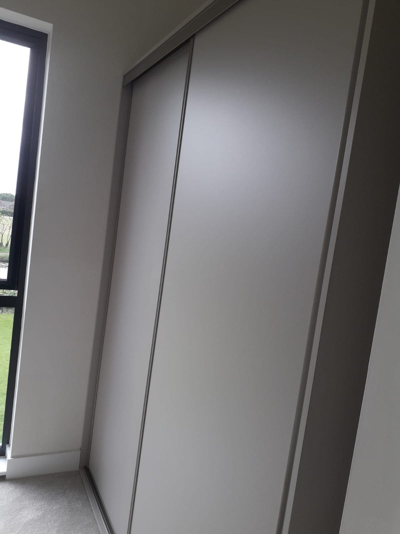 Origin Signature Stone Grey sliding wardrobe Frame with Stone Grey Board