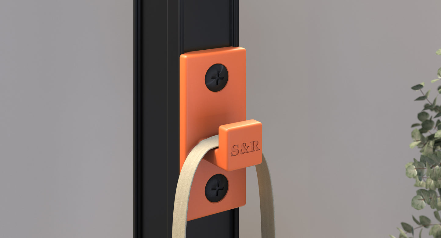 Orange Coat Hooks x 2